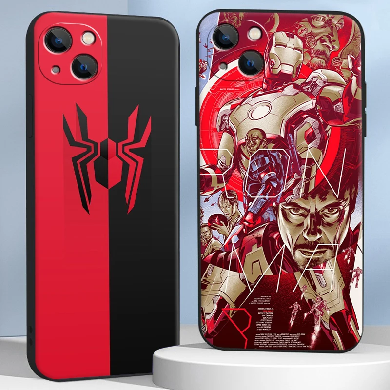 

Marvel Spiderman Phone Cases For iPhone 11 12 Pro MAX 6S 7 8 Plus XS MAX 12 13 Mini X XR SE 2020 Carcasa Soft TPU Funda