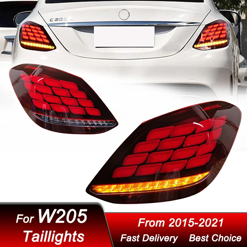 Автомобильные задние фонари для Mercedes-Benz W205 C180 C200 2015-2021 в масштабе дракона