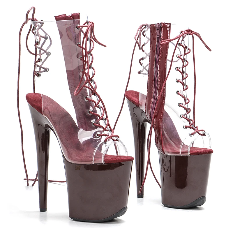 Leecabe  20CM/8inches TPU upper  Pole dancing shoes High Heel platform Pole Dance boot