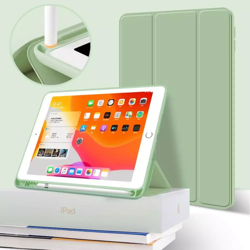 

iPad 9.7 2017 2018 Case with Pencil Holder Cover Funda for iPad 5 6 7 8th 9th Pro 11 2020 M1 2021 Air 3 10.5 Air 4 10.9 Case