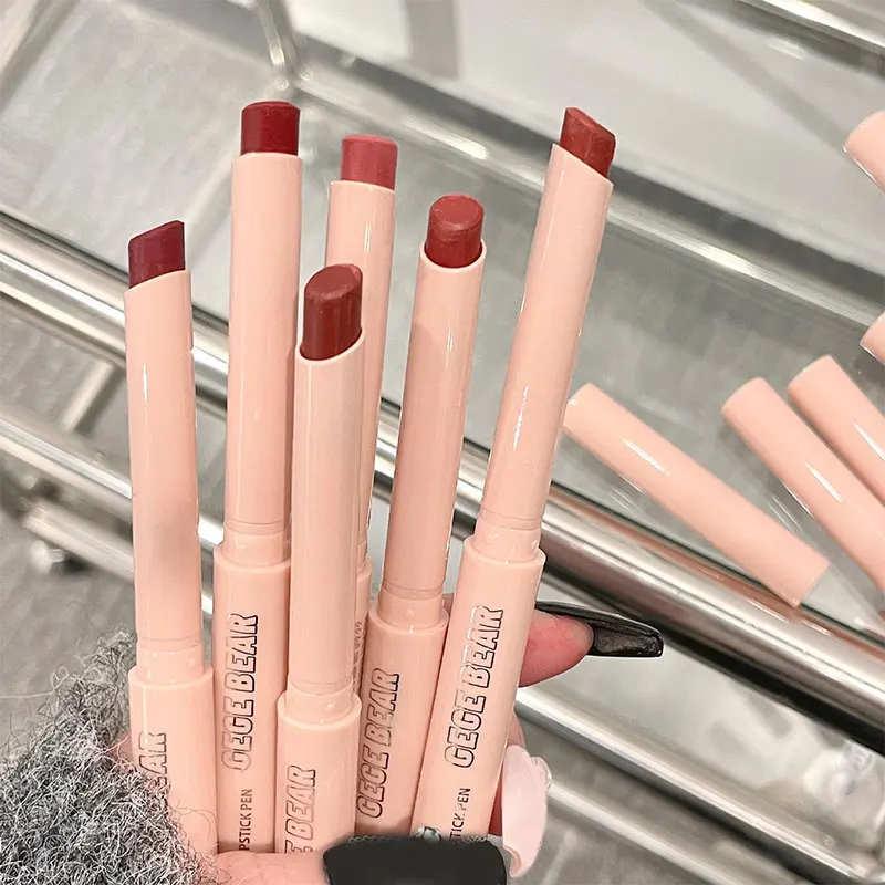 

New Long Tube Lipstick Cheap White Lip Mud Lasting Moisturizing Lip Glaze Girls Lip Makeup Girls Korean Makeup Students Lipstick