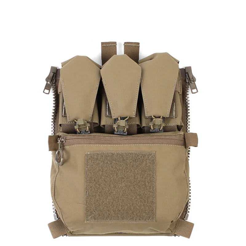 Silent Flap Tactics Triple Zipper Bag Assault V5 Triple Multi-purpose Support Backplane Bag