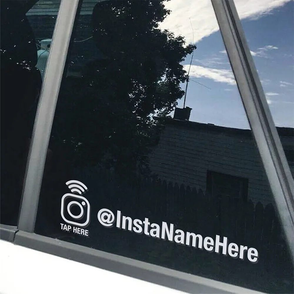Пользовательские наклейки на окна автомобиля INSTAGRAM QUICKTAPS социальная медиа-тег