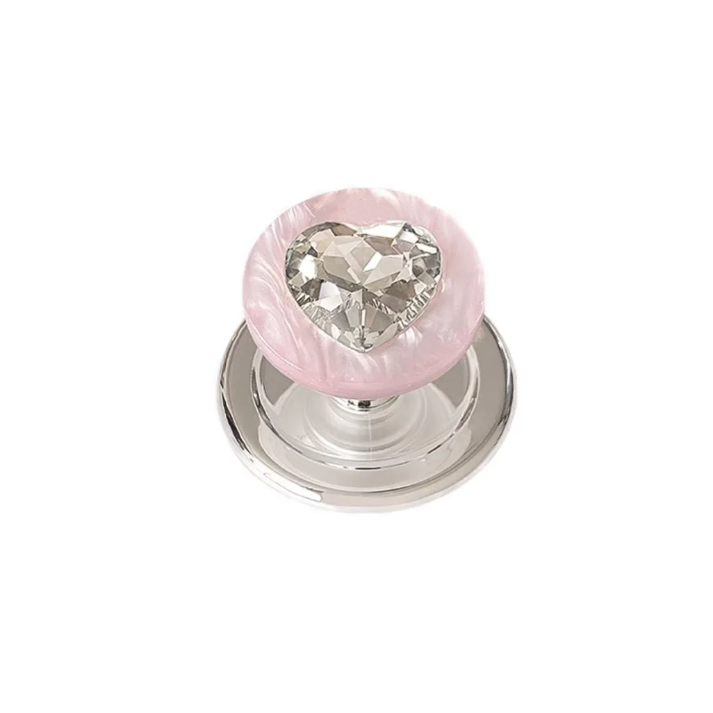 Магнитный держатель для телефона Bling Heart Diamond: переливающаяся подставка-кольцо для пальца, аксессуар для мобильных устройств, украшение для девочек на каждый день (art.: 3920db43619cd) - 3920db43619cd