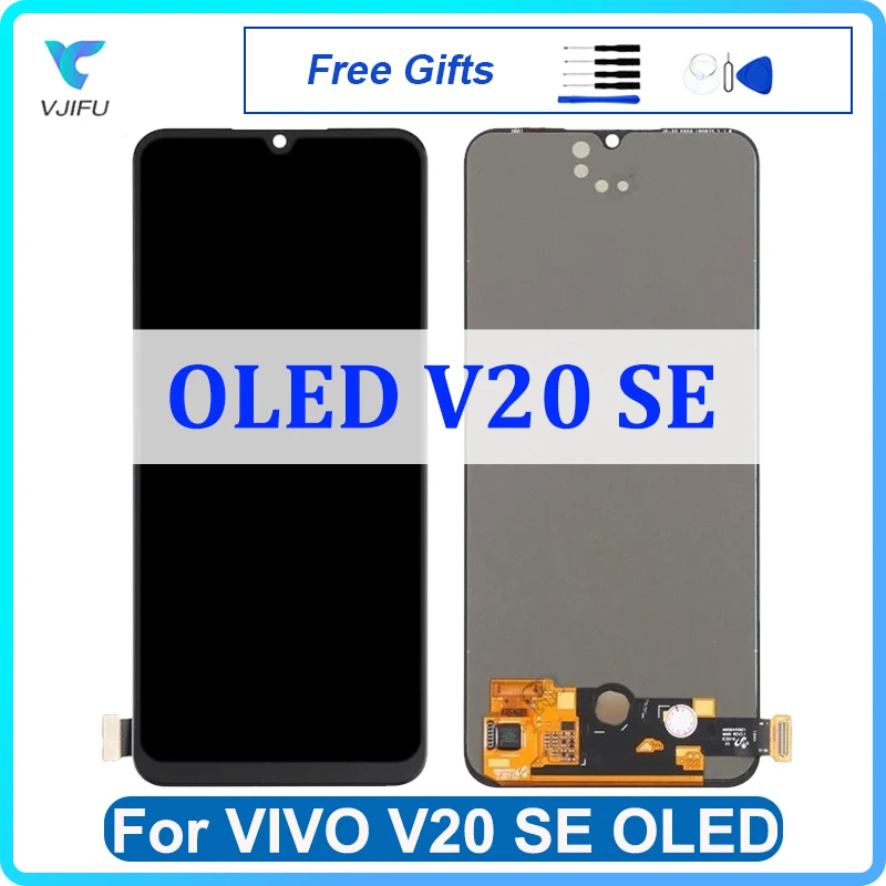 OLED дисплей 6,44 дюйма для Vivo V20 SE LCD V2022 V2023 V2024 V2025, фото дисплей, ремонт, 100% протестирован