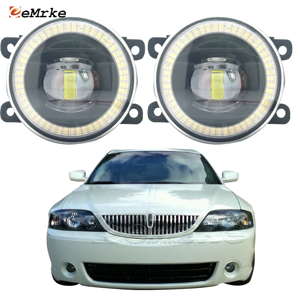 Фото Светодиодный ные дневные ходовые огни «ангельские глазки» для Lincoln LS Sport 2006 2007, противотуманные фары в сборе с режущими линзами, Стайлинг автомобиля, 2 шт. №1