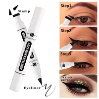 1pc black stamp eyeliner pen pearl eye shadow pen waterproof and sweat is not blooming make up comestics long lasting eye pencil