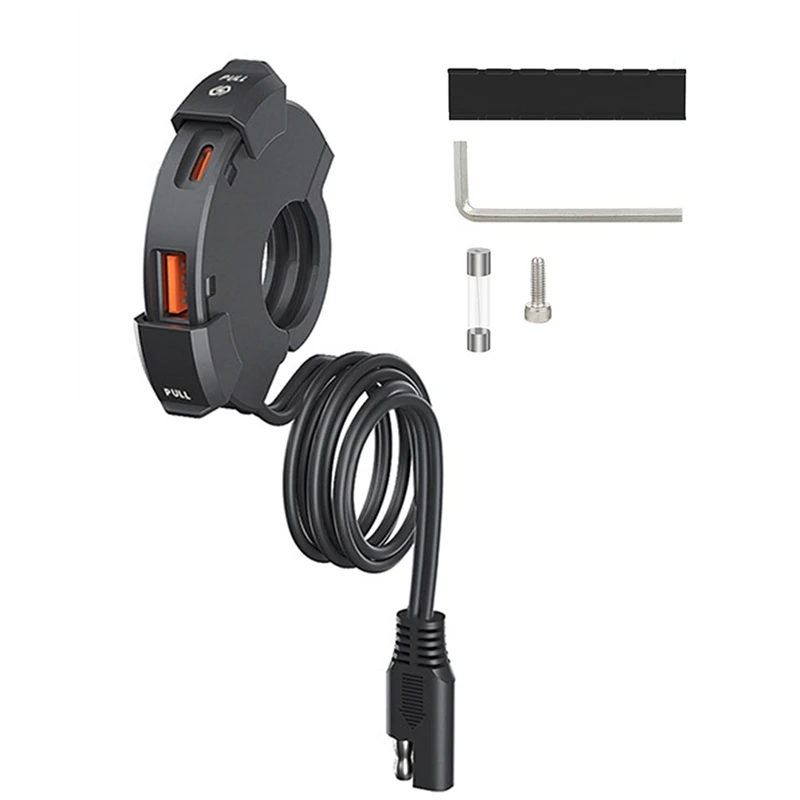 Зарядное устройство QC3.0 с USB-портом для мотоцикла 30 Вт