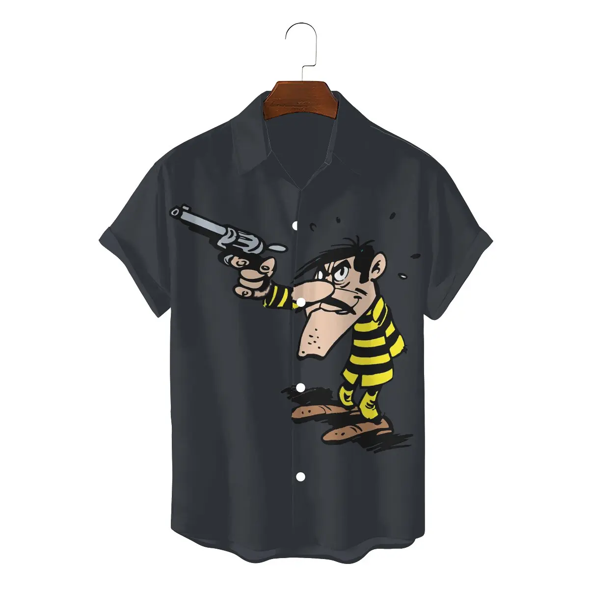 

J.Dalton Unique 3D Shirt Lucky Luke Cartoon Casual Hawaii Shirts Summer T-shirt For Men Women