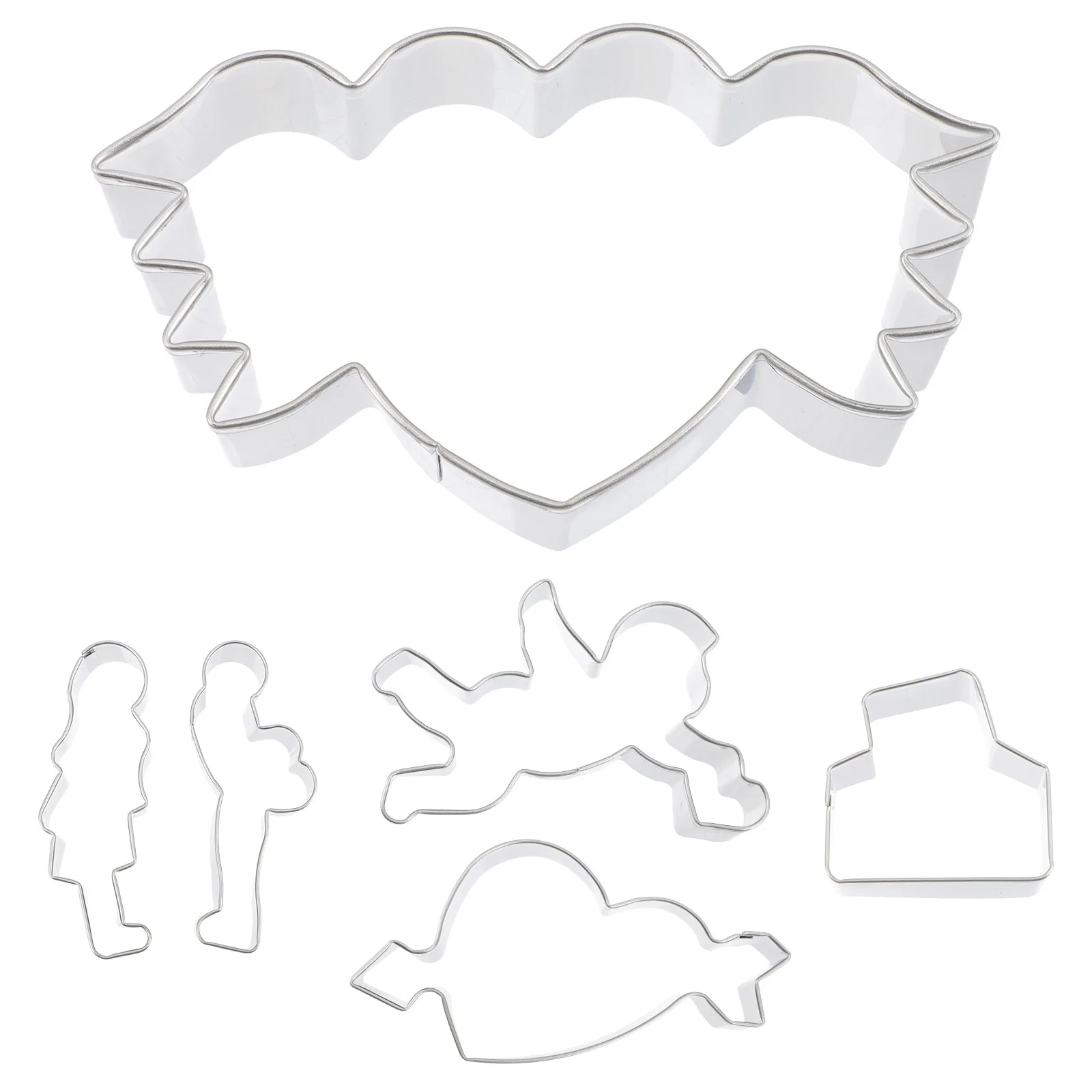 

Cookie Biscuit Stainless Steel Moldsbakinglovely Valentines Household Heart Shaped Accessory Metal Mold