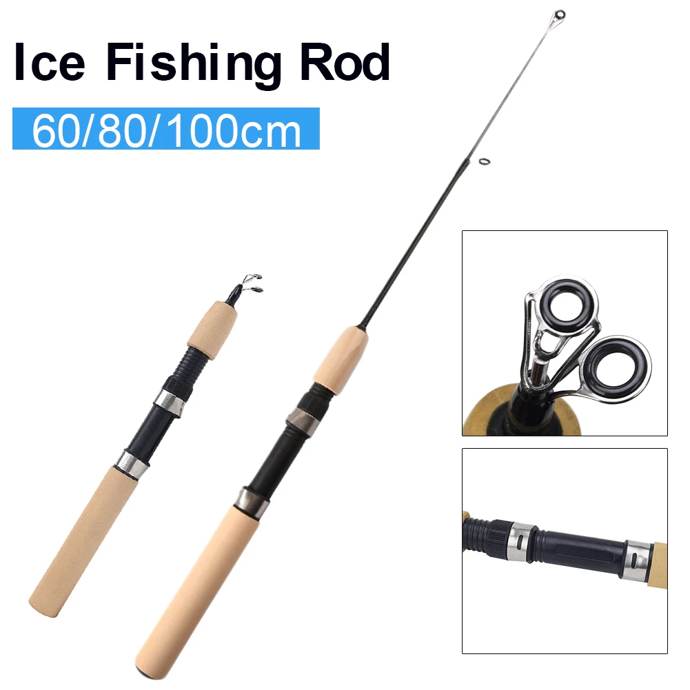 

Winter Shrimp Fishing Rods Mini Ice Fishing Pesca Rod With Reel Elastic Carbon Bait Anti Slip Rod Handle Casting Fishing Tackles