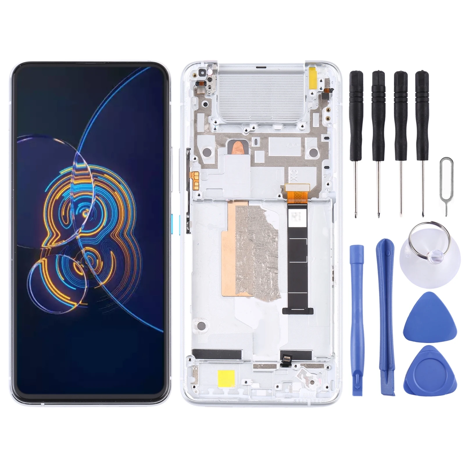 

IPartsBuy для Asus Zenfone 8 Flip ZS672KS ЖК-экран и дигитайзер полная сборка с рамкой
