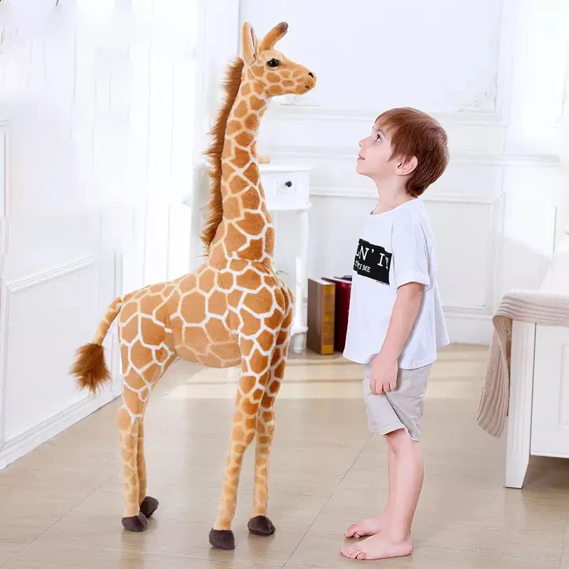 

Big Size Real Life Plush Giraffe Stuffed Soft Lifelike Animals Giraffes Soft Doll Kids Home Decor Birthday Gift