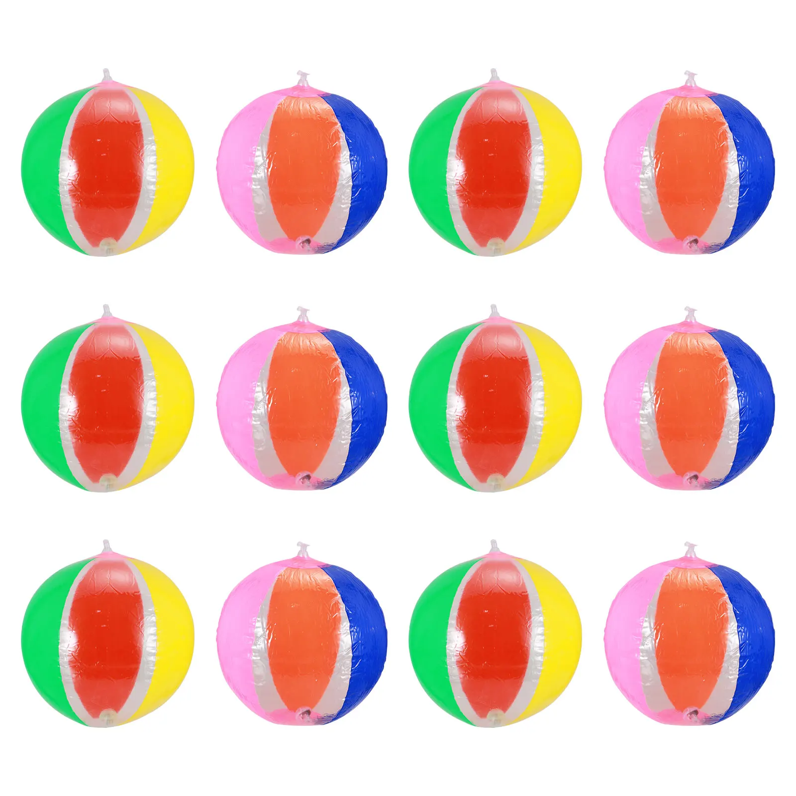 12pcs 23cm Colorful Inflatable Light Up Ball Glow Beach Balls Swimming Pool Play Party Water Game Balloons For Kids Random Color