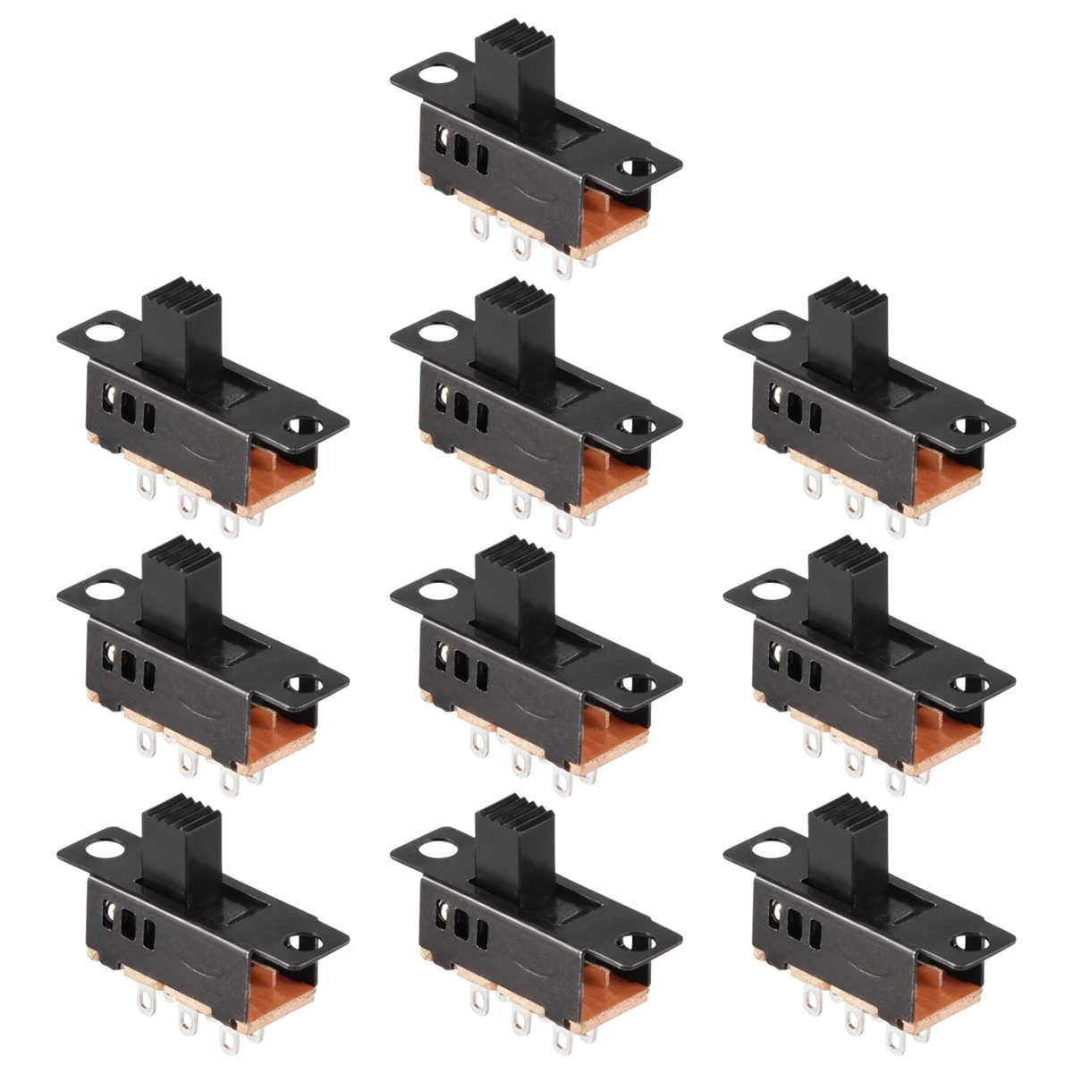 10 шт. высокая ручка 6-контактный 3-позиционный DPDT ползунковый переключатель