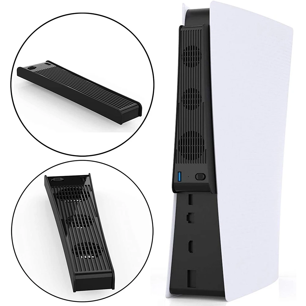 

for PS5 Cooling Fans USB Cooler PlayStation 5/5 Digital Edition Game Consle w/3 Console Dock Supporter Holder Cooler Stand