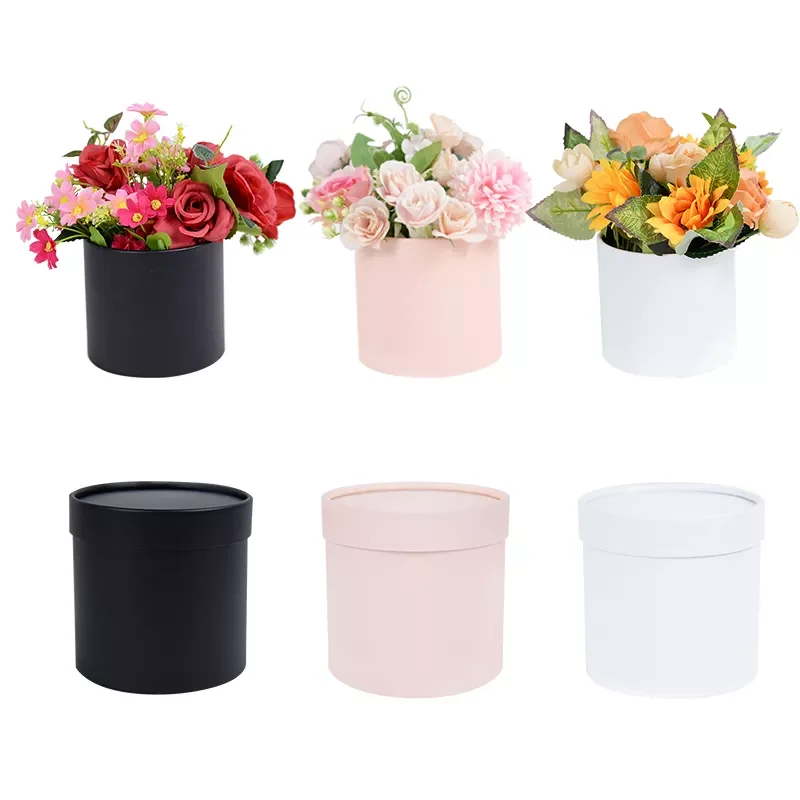 

Box Gift Packaging Boxes Portable Round Basket Storage Wedding Valentine's Day Rose Flower Decoration Birthday Gift