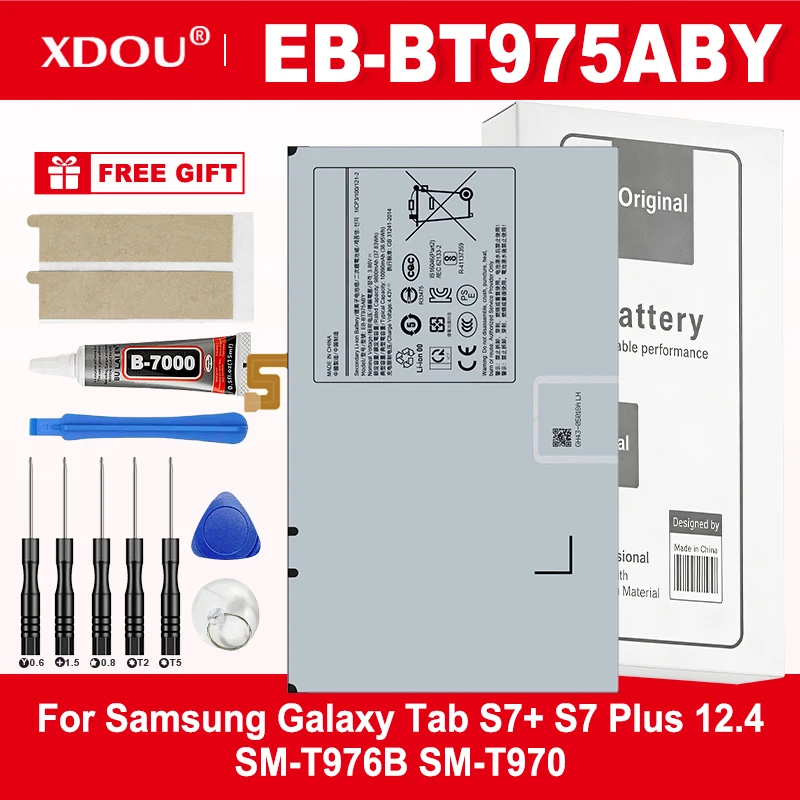 Фото Совершенно новая батарея EB-BT975ABY EB-BT875ABY для Samsung Galaxy Tab S7+ S7 Plus 12.4 SM-T976B SM-T970/ S7 T875, батарея для планшета №2