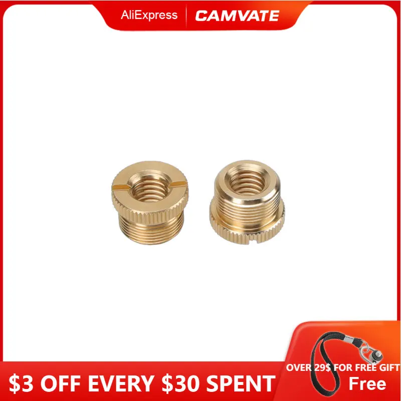 

Адаптер для микрофона CAMVATE с наружной резьбой 5/8-27, с наружной резьбой 3/8-16, серебристый, никелевый, латунный (2 шт.)