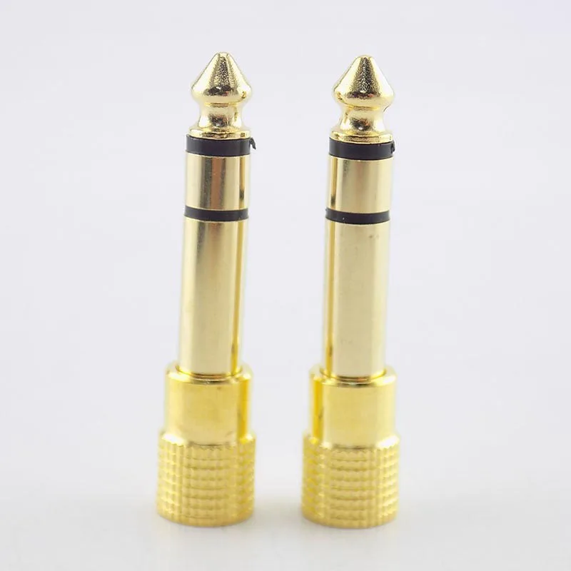 

2 шт. аудио разъем 3,5 мм гнездо до 6,5 мм штекер стерео передатчик для наушников Микрофон гитара адаптер микрофон E1