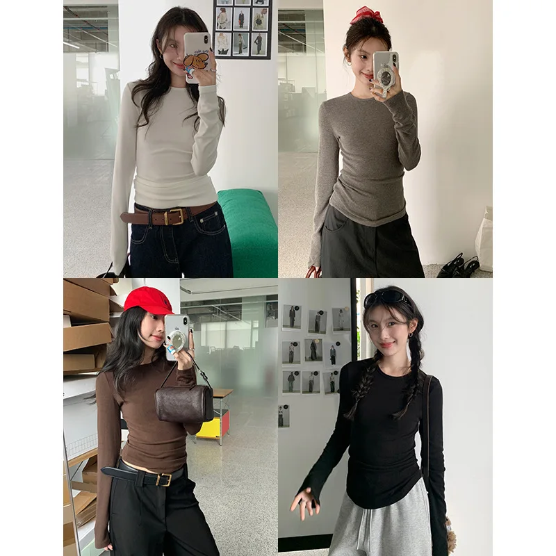 Nantao Sweet and Spicy Утягивающая маленькая рубашка с круглым вырезом для женщин Ранняя