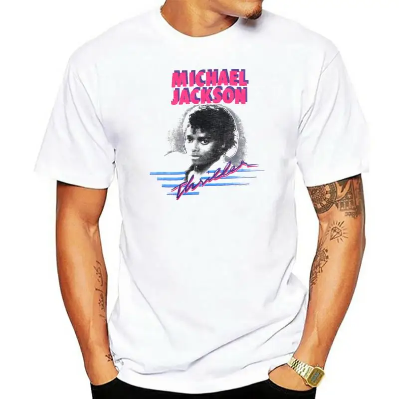 

Vintage TEE Rare!!! Michael Jackson Shirt 1988 Thriller Tshirt HOT Men Cotton T-Shirt Printed T Shirt top tee