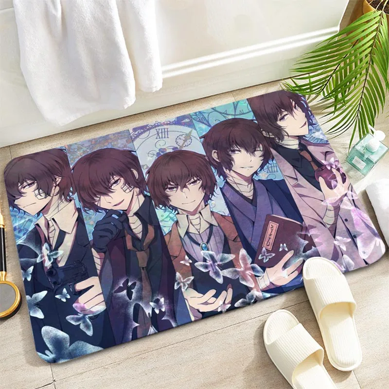 

Dazai Osamu Bungou Stray Dogs Door Mat High Quality Carpets Anti-slip Floor Mat Outdoor Rugs Front Door Mats 40x60 50x80cm 0104