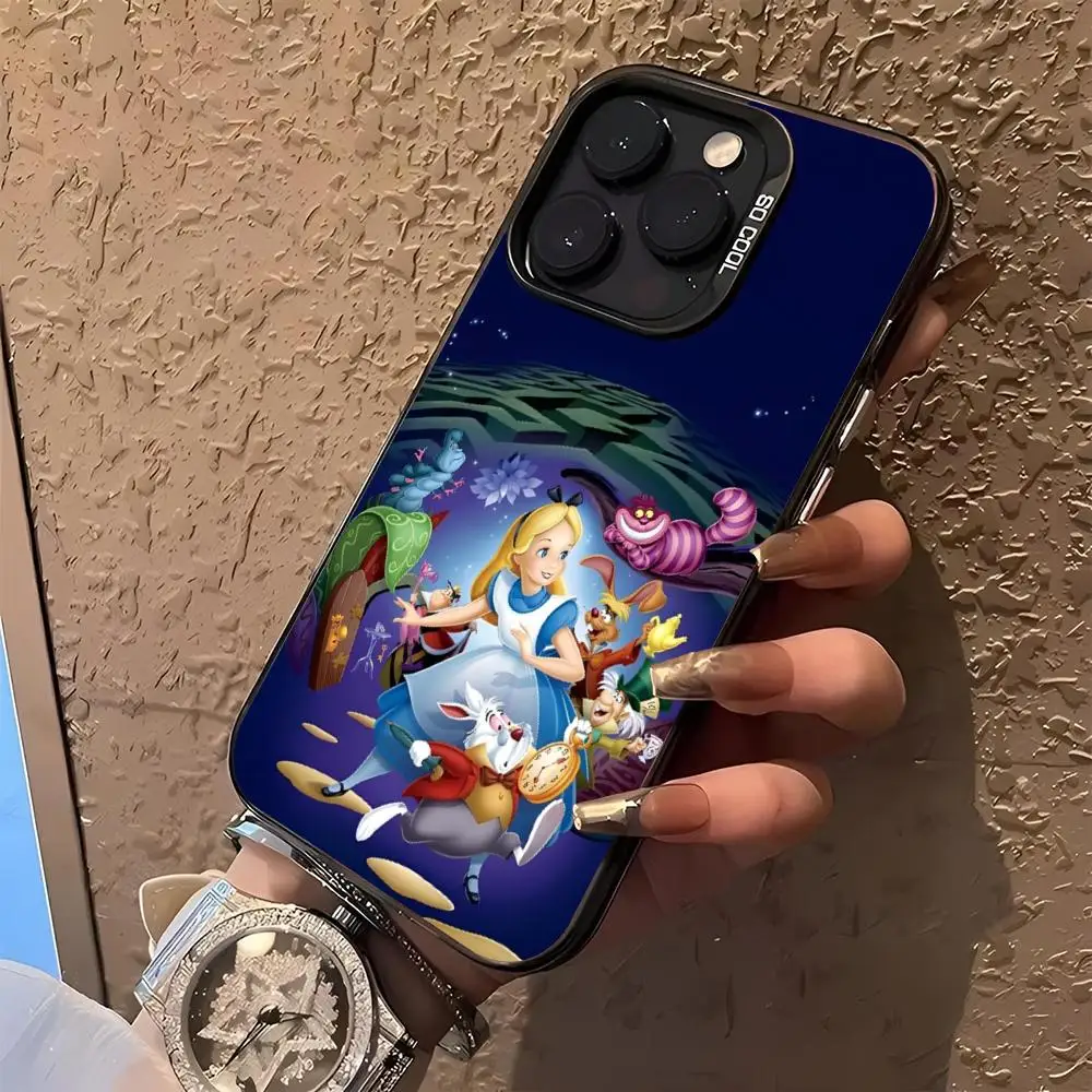 Чехол для телефона Alice S Adventures In Wonderland iphone 16 15 14 13 11 12 Pro Max Xr X Xs Plus черный серебристый
