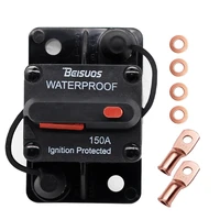150a 12v 48vdc waterproof reset overload protector fuse for auto cars marine circuit breaker
