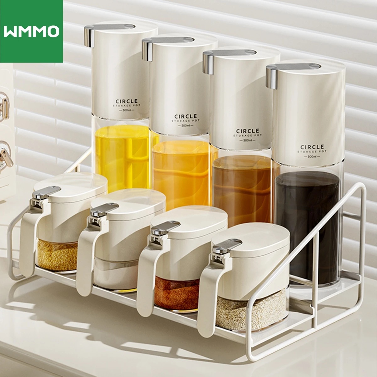 Стойка для хранения WMMO кухонный стальной стеллаж специй и бутылок с маслом