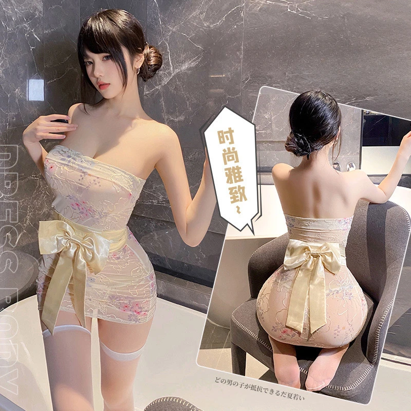 Женское Эротическое нижнее белье ночная рубашка сексуальное женское кимоно с