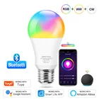 Умная светодиодсветильник лампа Tuya с Bluetooth, RGBWWCW, 15 Вт, E26, E27