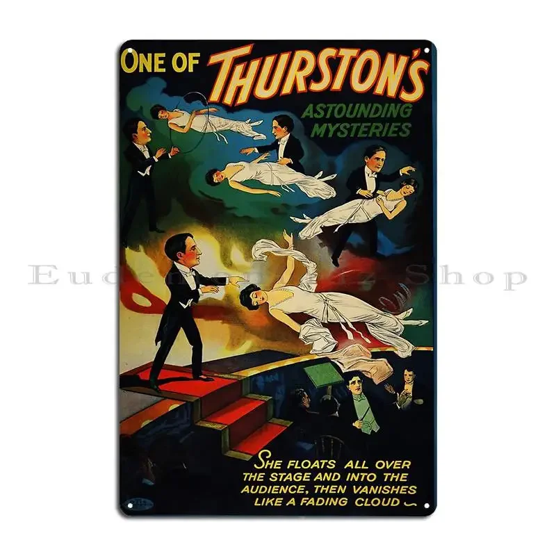 Фото Плакат с волшебником Thurston Kellyspring, металлическая табличка, настенный декор для кинотеатра, настенный декор, винтажный дизайн, жестяная вывеска, постер №1