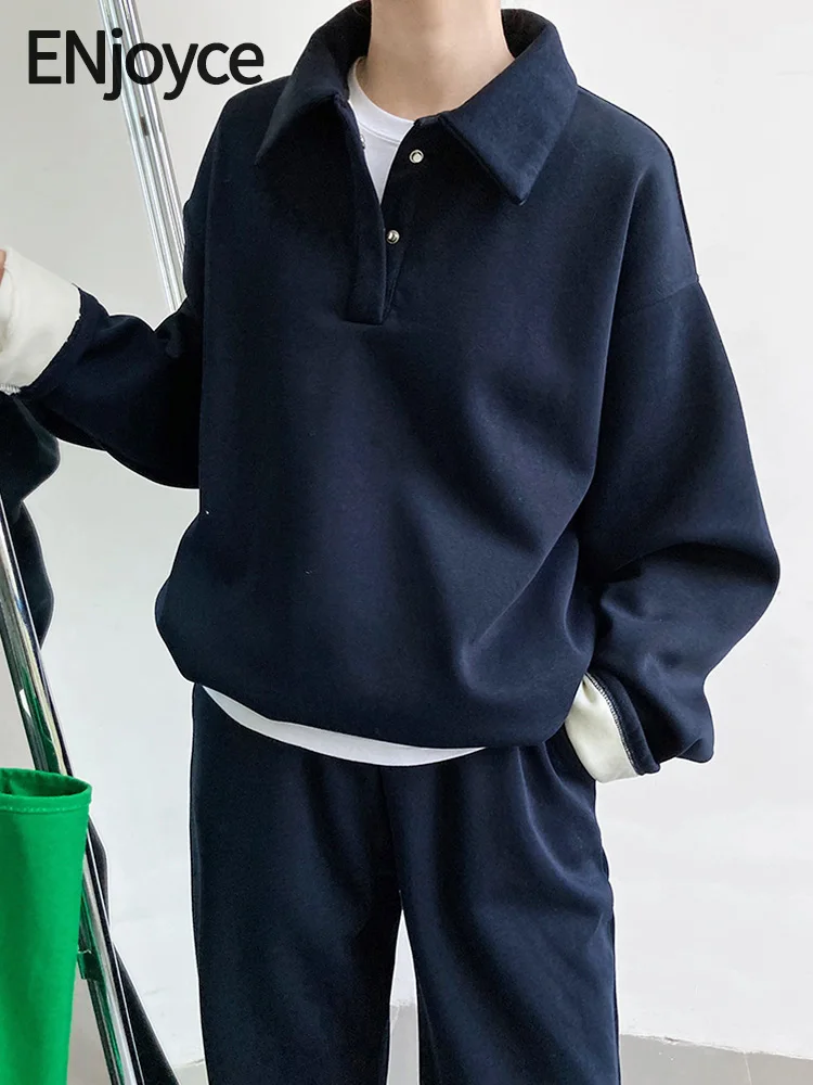 

Женский комплект из 2 предметов ENjoyce, повседневный утепленный флисовый Длинный свитшот и штаны, спортивный пуловер на осень и зиму