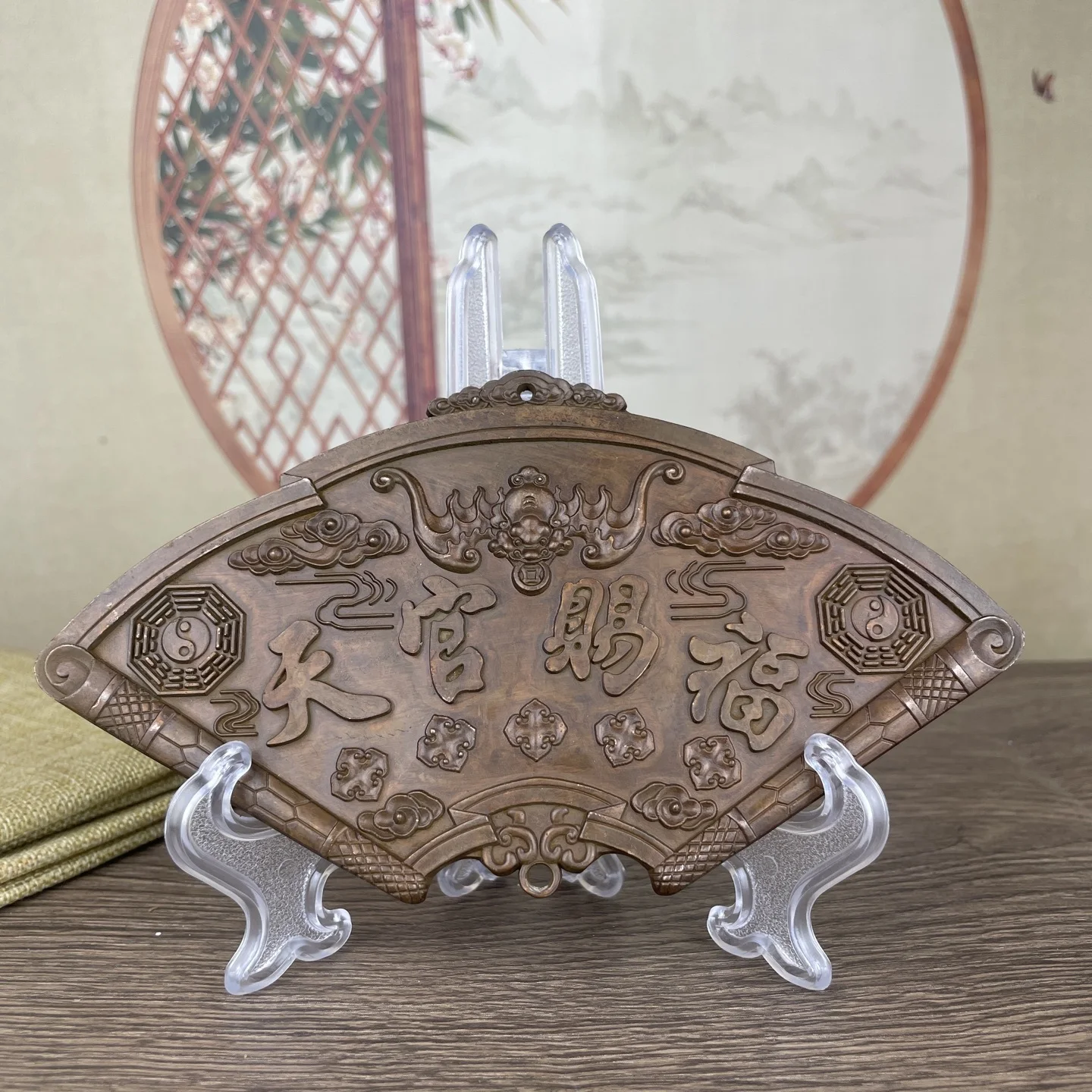 Фото Bronze vintage metal wall decoration desktop Feng Shui wealth decorations №1