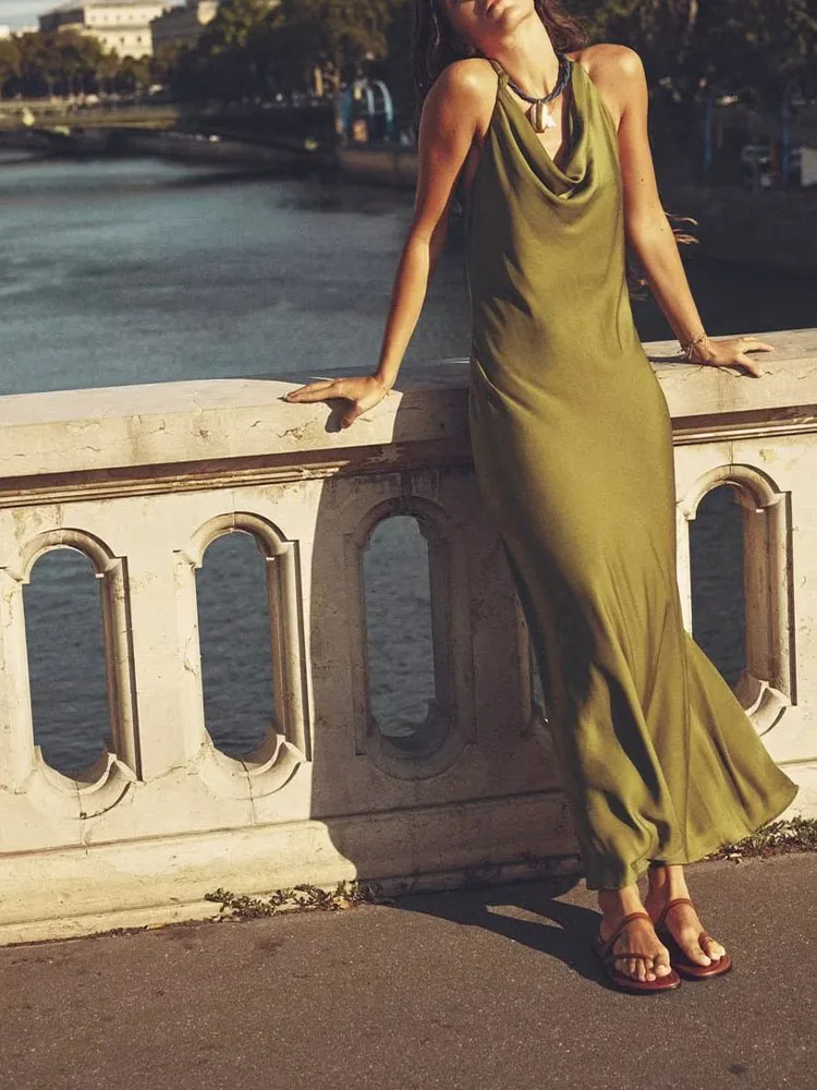 

Summer new fashion sexy foreign style European and American style silk satin texture underwear dress