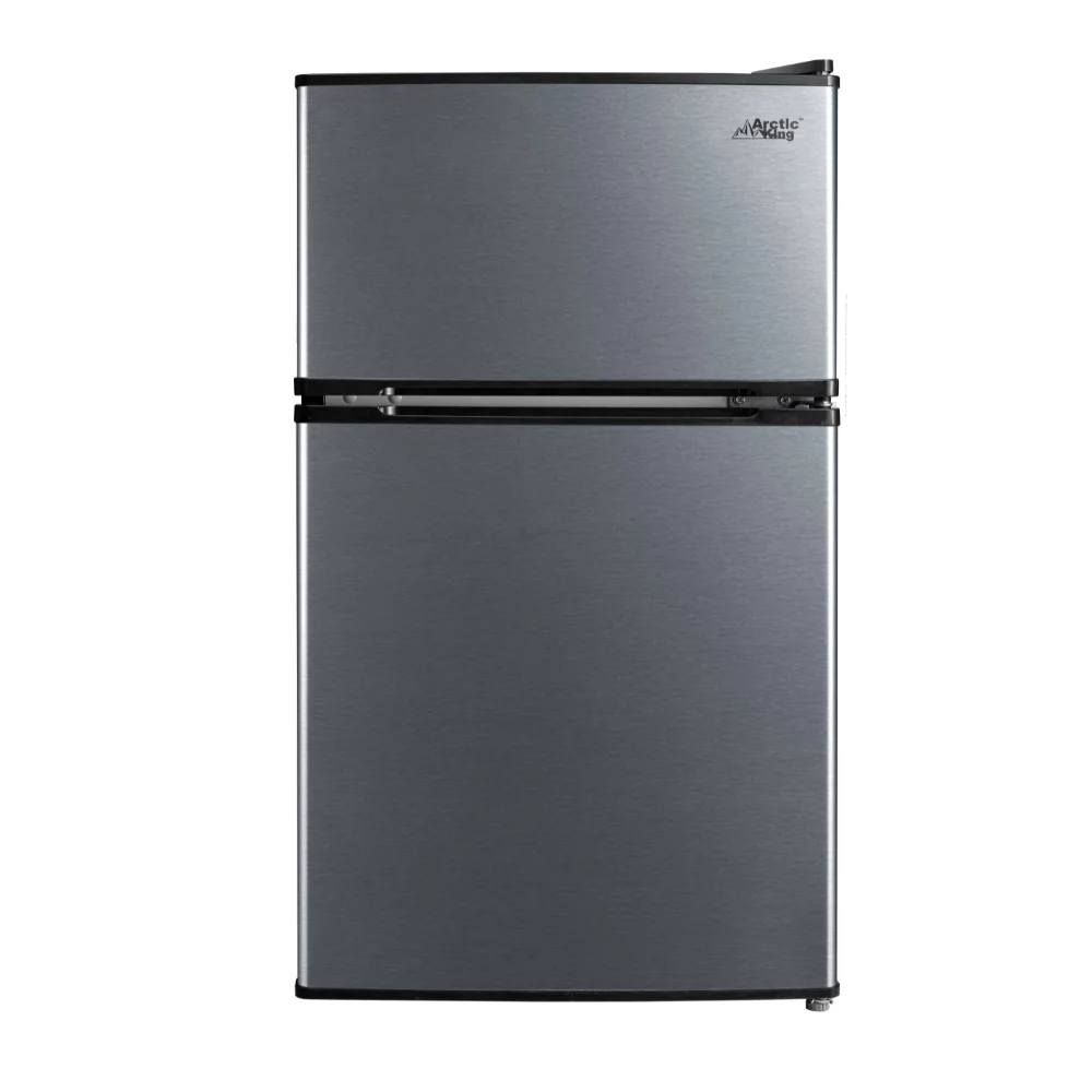 King 3.2 Cu ft Two Door Compact Refrigerator with Freezer, S