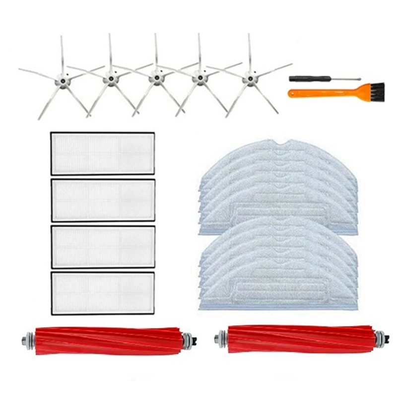 

Main Brush Side Brush Hepa Filter Mop Cloth For Xiaomi Roborock S7 T7S T7S PLUS Vacuum Cleaner Spare Parts(23 Pcs)