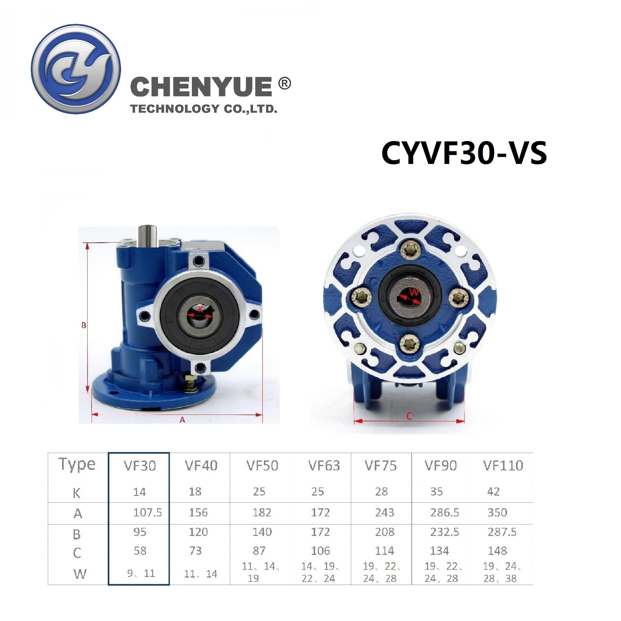 CHENYUE червячная коробка передач Φ Bonfiglioli VF вход 11/9 мм Выход 14 соотношение 5-80