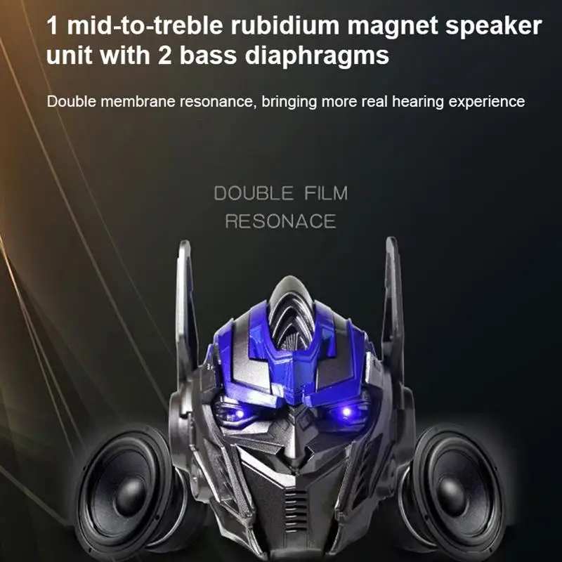 

Беспроводной Bluetooth динамик Optimus Prime Warrior Cool, высокое качество звука, креативный сабвуфер, компьютерная аудиосистема, подарок для мальчиков