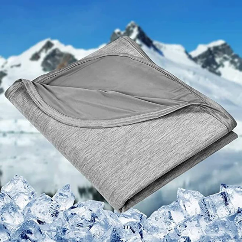 

Condition Lightweight Cooling Fabric Side Sleeping Smooth Blankets Summer Double Cold Air Cooling With Comforter Quilt