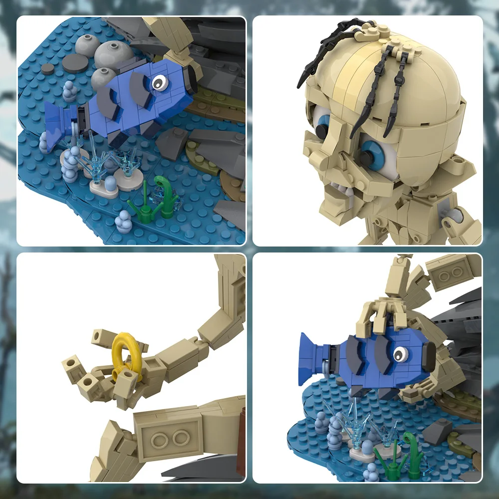 MOC Gollum Кукла Модель Строительные Блоки Кольца Фильм Таймид Темный Ужас Шмеист