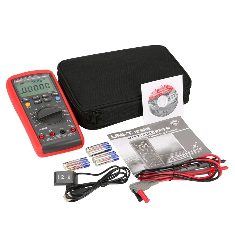 

UNI-T UT171B Series Промышленные Цифровые мультиметры True RMS, прием 60K расчетов, тестер сопротивления, оригинальные измерительные мультиметры