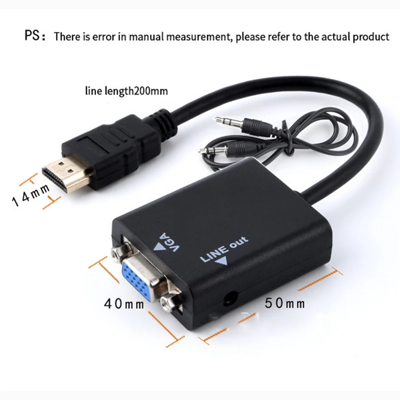 HDMI штекер-гнездо VGA компьютерный проигрыватель рекламная телеприставка к