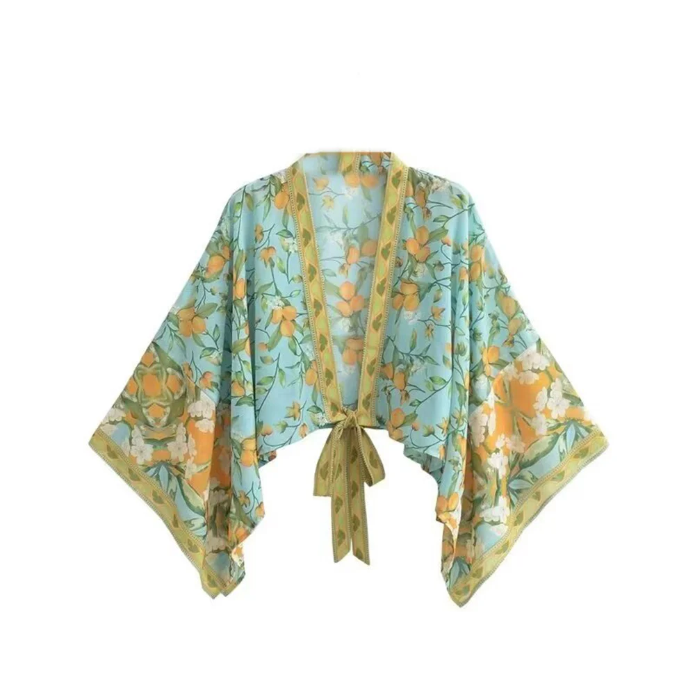 Женское кимоно Zarb в повседневном стиле с принтом солнцезащитная одежда на