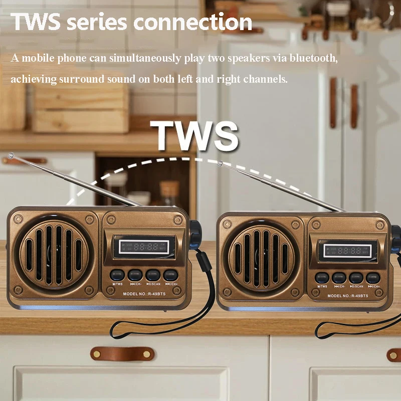 Портативный мини FM-радиоприемник на солнечной батарее беспроводное аварийное