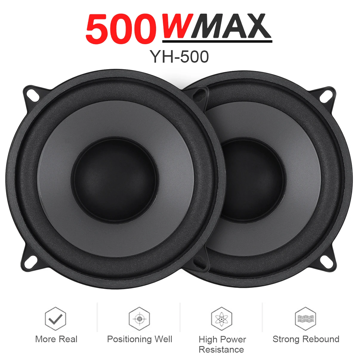 

1 Piece 5 Inch 500W 2-Way Car HiFi Coaxial Speaker Vehicle Door Auto Audio Music Stereo Full Range Frequency Speakers