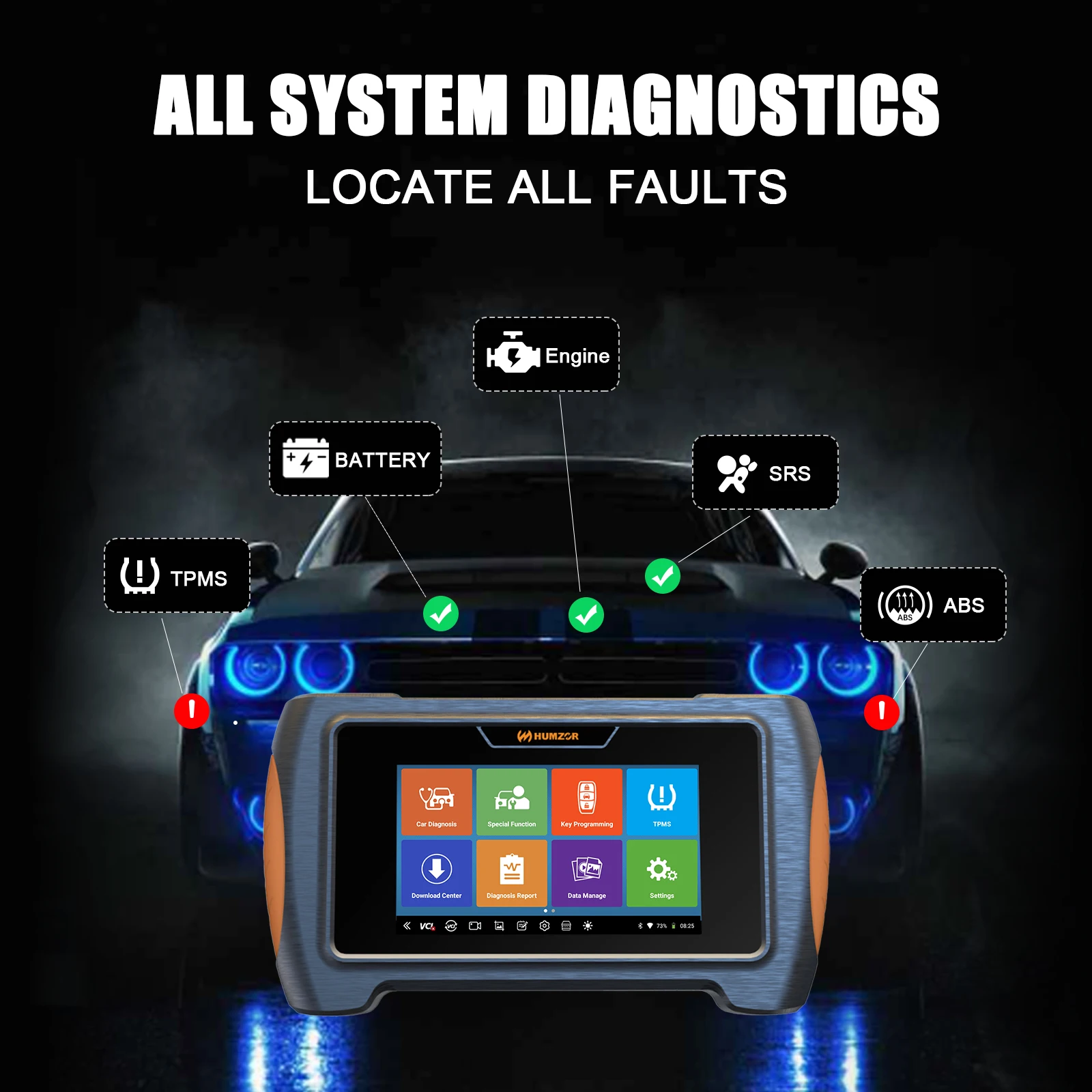 2024 Новый NP716 автомобильный полный диагностический инструмент OBD2 сканер ключей