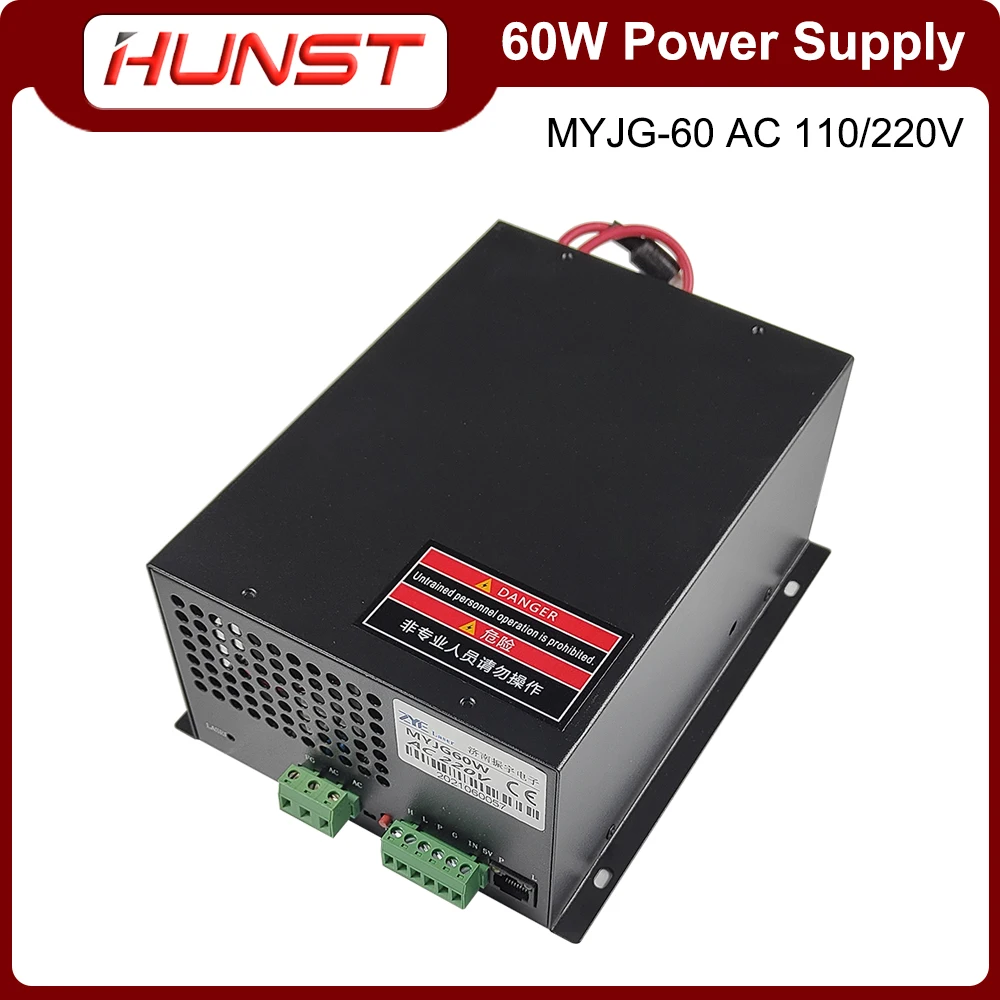 Hunst MYJG 60W CO2 Laser Power Supply 110V/220V Optional, Suitable For 50~70W Cutting And Engraving Machine