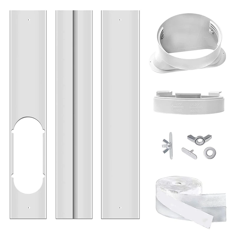 

Window Seal Plates Kit For Portable Air Conditioner, Portable AC Window Vent Kit, Universal For Exhaust Hose Of 5.9 Inch